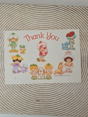 Vintage Strawberry Shortcake 'Thank You' Card